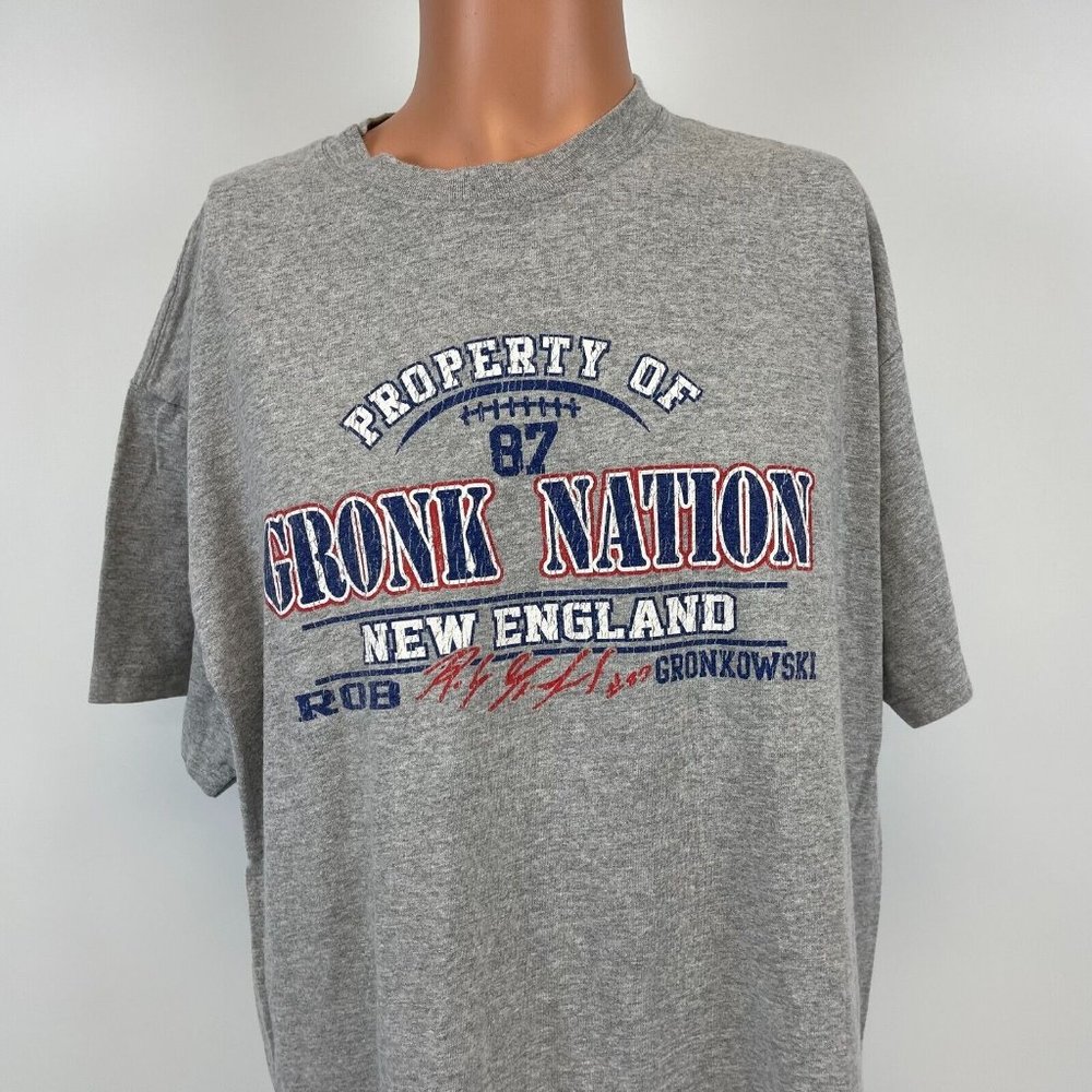 Rob Gronkowski New England Patriots Gronk Nation Jersey T Shirt NFL Football XL